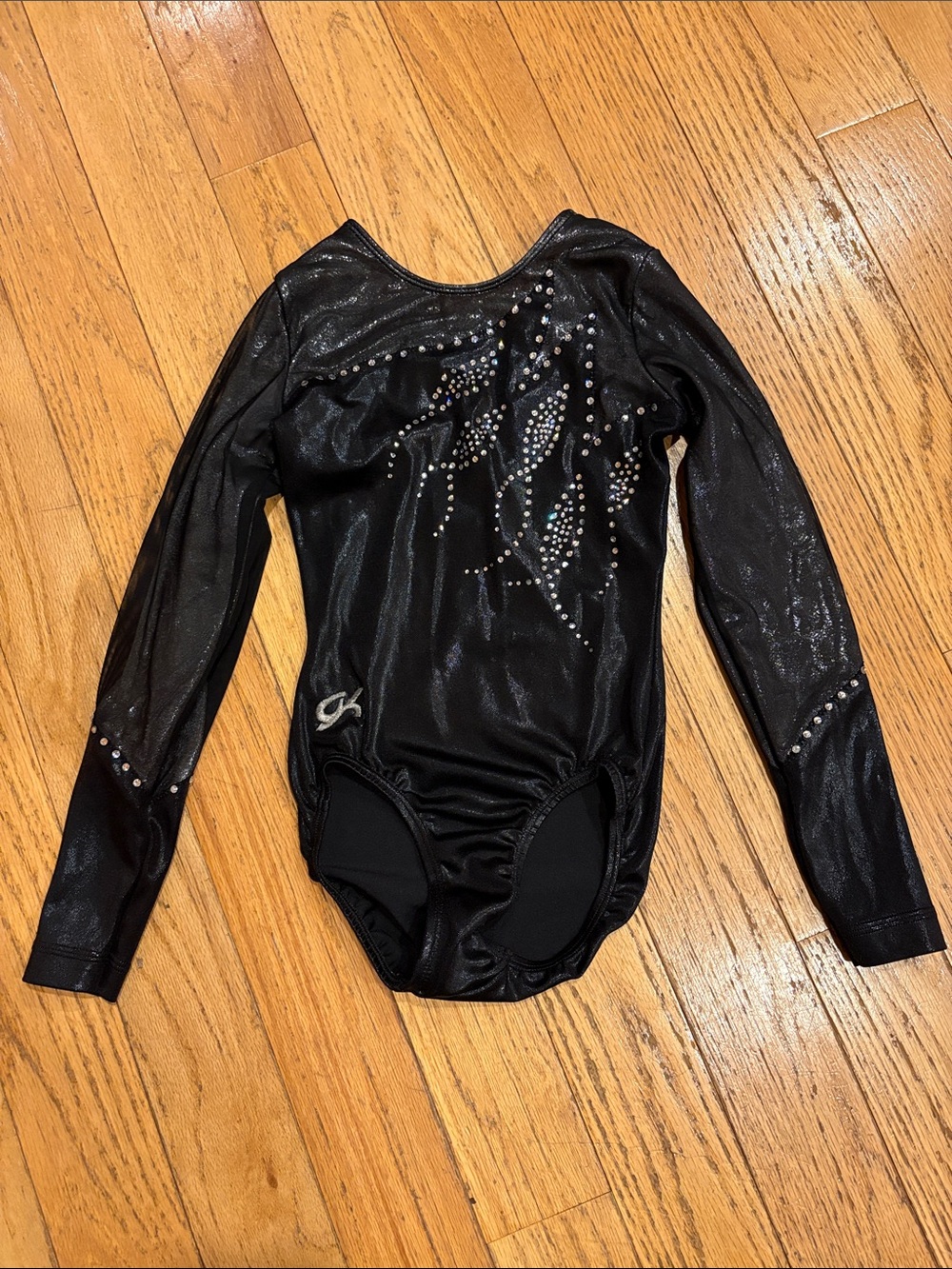GK Long Sleeve Gymnastics Leotard with Rhinestones